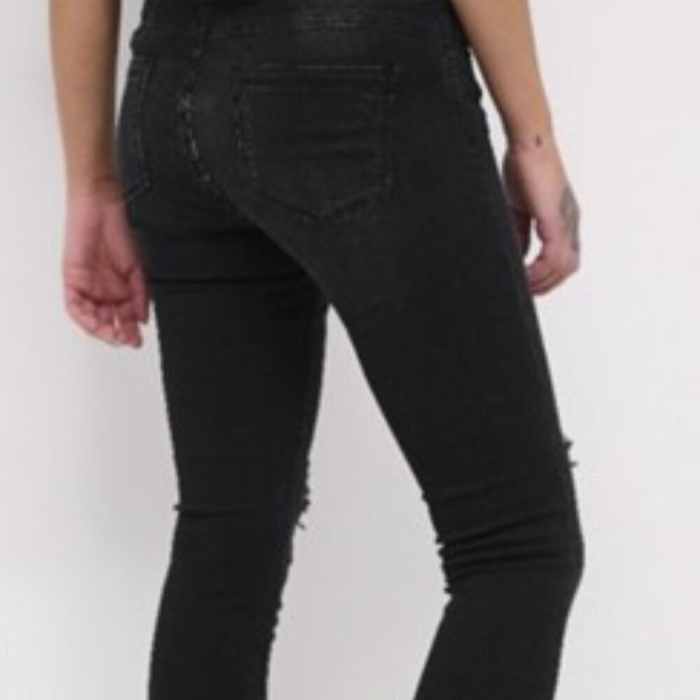 DENIM HUNTER distressed 5 pocket black skinny jeans size 29